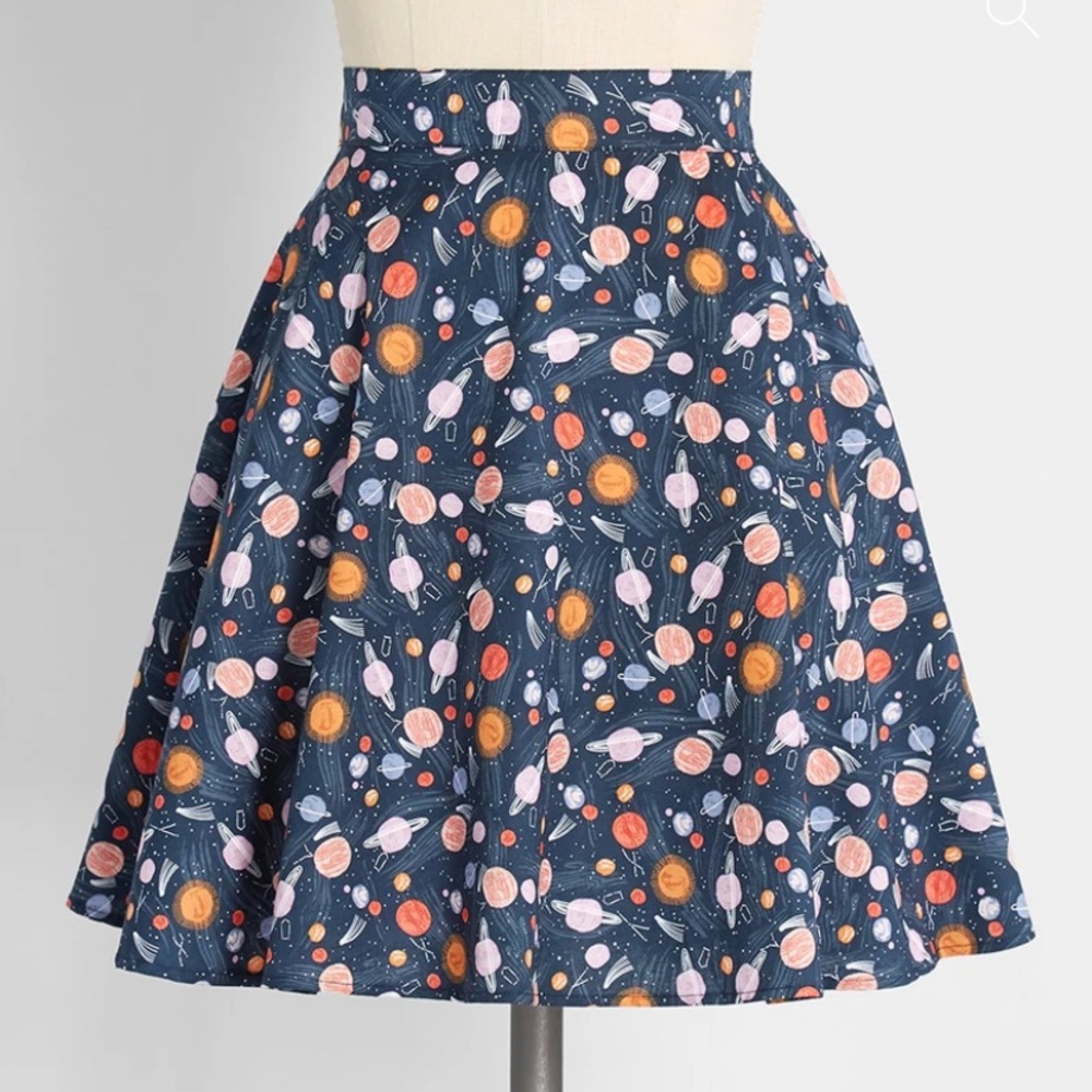 NWT ModCloth Always in Orbit Skater Skirt